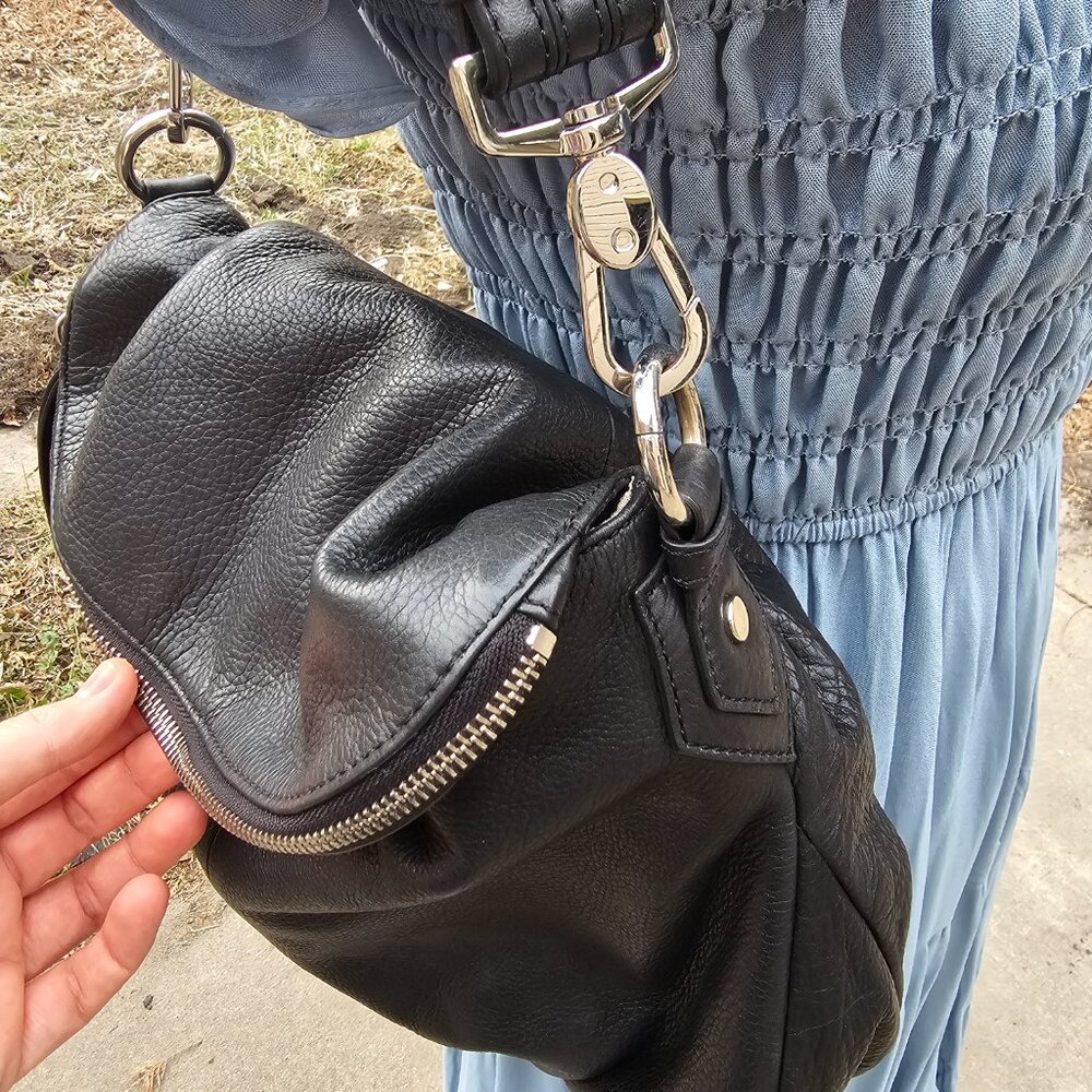 MARGOT Black Leather Shoulder Bag Pre-owned - Picture 10 of 10